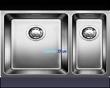 Interior Blue Undermount Double sink 70/30 split
